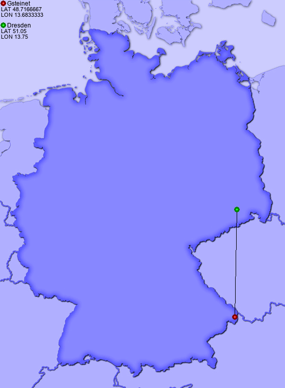 Distance from Gsteinet to Dresden