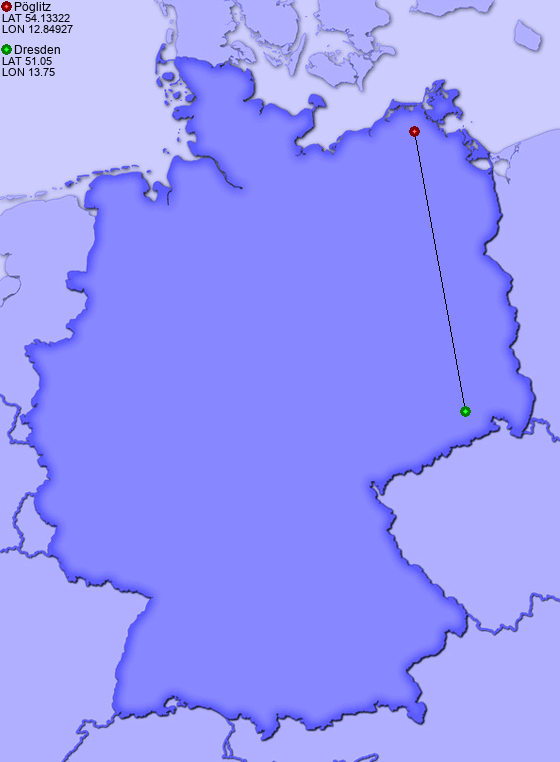 Distance from Pöglitz to Dresden