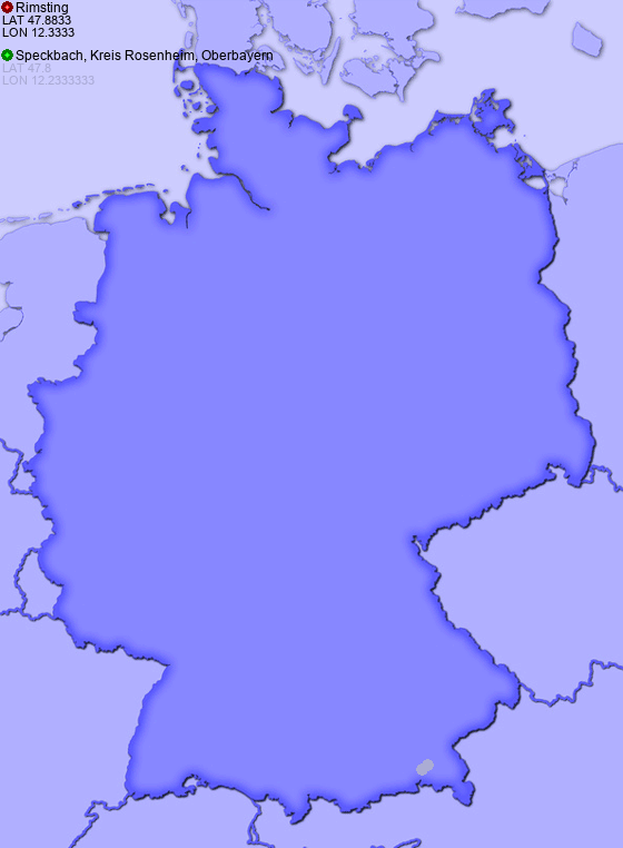 Distance from Rimsting to Speckbach, Kreis Rosenheim, Oberbayern
