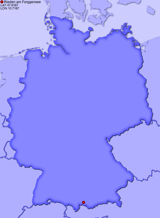 Location of Rieden am Forggensee in Germany