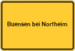 Place name sign Buensen bei Northeim