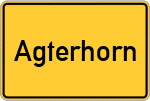 Place name sign Agterhorn, Vechte