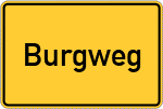 Place name sign Burgweg