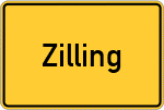 Place name sign Zilling