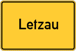 Place name sign Letzau