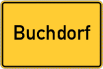 Place name sign Buchdorf