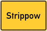 Place name sign Strippow