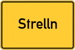 Place name sign Strelln