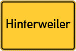 Place name sign Hinterweiler, Eifel