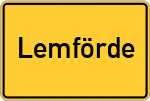 Place name sign Lemförde