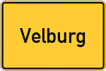Place name sign Velburg