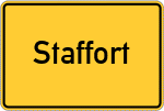 Place name sign Staffort